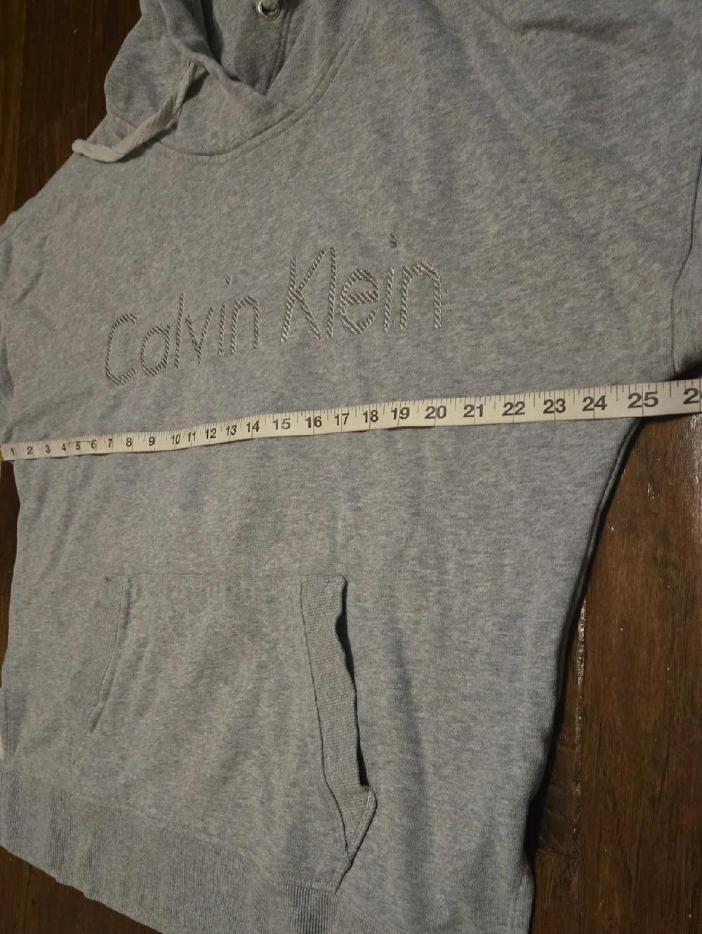 Calvin Klein Light Grey Pullover Hoodie Size XL - Picture 7 of 10